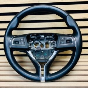 Maserati black leather steering wheel