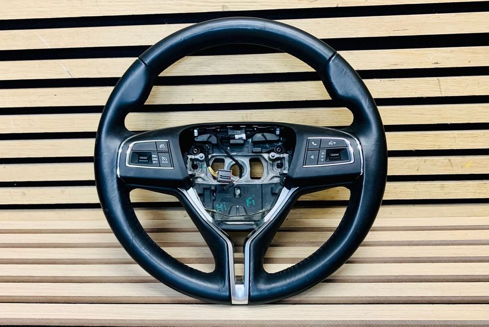 Maserati black leather steering wheel