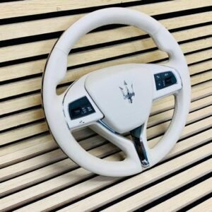 Maserati beige leather steering wheel